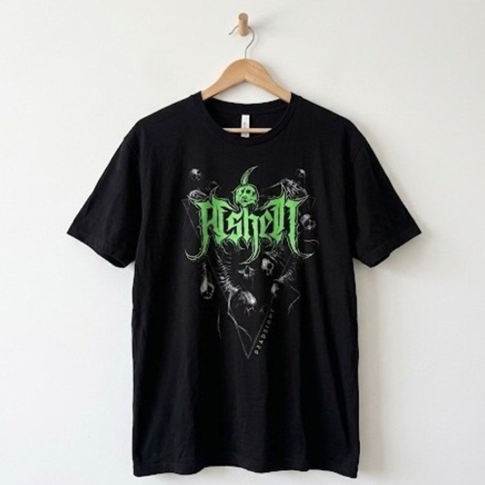 Ashen Deadsight Black Graphic T Shirt Mens XL Death Metal Leave the Flesh Behind